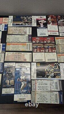 Massive Lot Ticket Stubs Rock Concert Sporting Event Kiss Aersosmith Cards Blues
