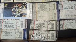 Massive Lot Ticket Stubs Rock Concert Sporting Event Kiss Aersosmith Cards Blues