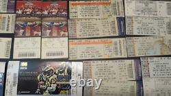 Massive Lot Ticket Stubs Rock Concert Sporting Event Kiss Aersosmith Cards Blues