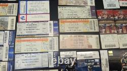 Massive Lot Ticket Stubs Rock Concert Sporting Event Kiss Aersosmith Cards Blues
