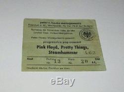 Mega/RARE/1969/PINK FLOYD/ PRETTY THINGS/ STEAMHAMMER/German/Concert/Ticket/Stub