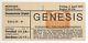 Mega Rare Genesis 4/4/75 Munich Germany Concert Ticket Stub