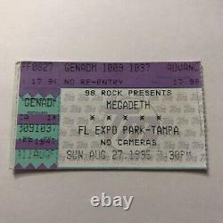 Megadeth Korn Fear Factory Flotsam Concert Ticket Stub Vintage August 27 1995