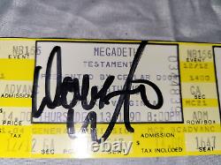 Megadeth Testament Autographed Concert Ticket stub 1990