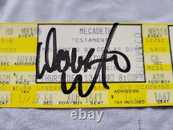 Megadeth Testament Autographed Concert Ticket stub 1990