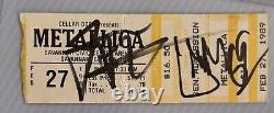 Metallica Autographed Vintage Concert Ticket Stub Justice James Lars Jason Kirk