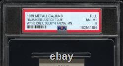 Metallica & Cult Concert Unused Ticket Stub PSA 8 Duluth DECC Arena GA 6/8/1989