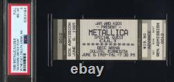 Metallica & Cult Concert Unused Ticket Stub PSA 8 Duluth DECC Arena GA 6/8/1989