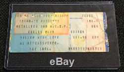 Metallica Ride The Lightning Tour Concert Ticket Stub Vtg Feb 8 1985 Milwaukee