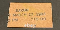 Metallica / Saxon 3-27-1982 Concert Ticket Stub Whisky A Go Go 2nd Show Ever