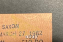 Metallica / Saxon 3-27-1982 Concert Ticket Stub Whisky A Go Go 2nd Show Ever
