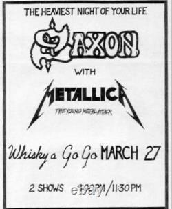 Metallica / Saxon 3-27-1982 Concert Ticket Stub Whisky A Go Go 2nd Show Ever