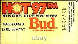 Metallica The Cult Meadowlands East Rutherford Concert Ticket Stub 7/21/1989