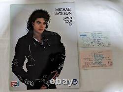 Michael Jackson Japan Tour 1987 Concert Programme 2 Ticket Stub