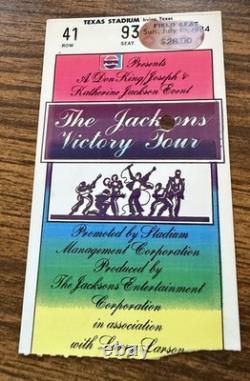 Michael Jackson Victory Tour Thriller Rare Concert Ticket Stub Austin 07/15/1984