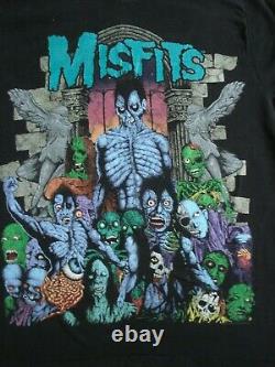 Misfits Resurrection Tour'96 Concert T Shirt Glow Skull Autographed Ticket Stub