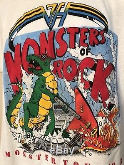 Monsters of Rock Concert T Shirt 1988 Van Halen Dokken Metallica Ticket Stub