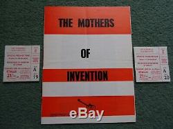 Mothers Of Invention Frank Zappa Concert Programme 2 Ticket Stubs Portsmouth 69