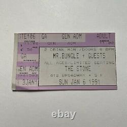 Mr Bungle The Stone San Francisco CA Concert Ticket Stub Vintage January 1991