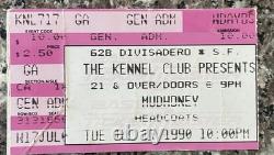 Mudhoney & Thee Headcoats 1990 Kennel Club San Francisco Concert Ticket Stub