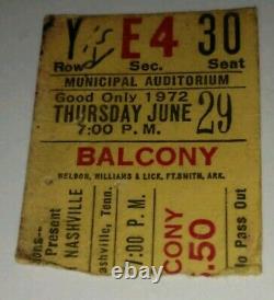 My Rolling Stones Stevie Wonder 1972 Concert Ticket Stub Nashville, Tn. Make Offer