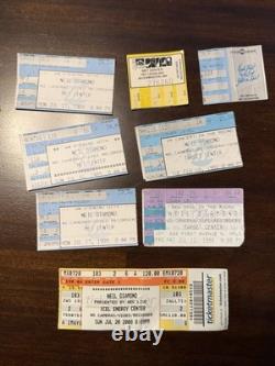 NEIL DIAMOND CONCERT TICKET STUBs LOT Minnesota, 70's, 80's, 90's & 2000
