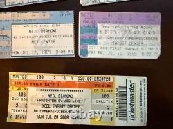 NEIL DIAMOND CONCERT TICKET STUBs LOT Minnesota, 70's, 80's, 90's & 2000