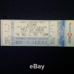 Nirvana Concert Full Ticket Nov 1993 Maple Leaf Gardens Toronto. Ticket Stubs