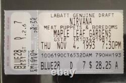 NIRVANA Kurt Cobain 1993 Concert Ticket Stub Maple Leaf Gardens Toronto