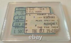 NIRVANA MUDHONEY Concert Ticket Stub 10/29/91 Portland Ore EXCELLENT CONDITION