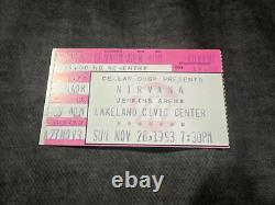 NIRVANA Original IN UTERO Tour Concert Ticket Stub 10/28/1993 Kurt Cobain RARE
