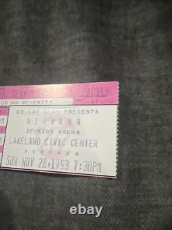 NIRVANA Original IN UTERO Tour Concert Ticket Stub 10/28/1993 Kurt Cobain RARE