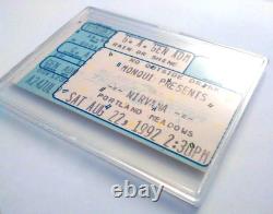 NIRVANA Ticket Stub 8/22/92 NO ON 9 Benefit Concert Portland Meadows RARE Mint