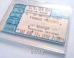 NIRVANA Ticket Stub 8/22/92 NO ON 9 Benefit Concert Portland Meadows RARE Mint