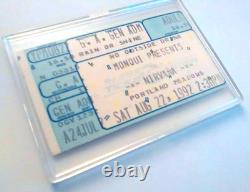 NIRVANA Ticket Stub 8/22/92 NO ON 9 Benefit Concert Portland Meadows RARE Mint