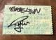 Nashville Pussy Rare Autographed Concert Ticket Stub Toronto, On 08/09/2002