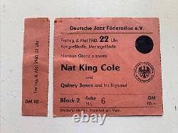 Nat King Cole Quincy Jones Concert Ticket Stub 1960 Deutsche Jazz Federation
