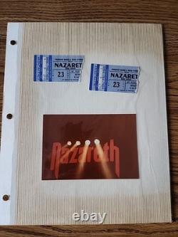 Nazareth pair of original 1981 ticket stubs from Michigan concert + photos