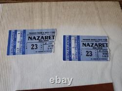 Nazareth pair of original 1981 ticket stubs from Michigan concert + photos