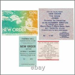 New Order 1982-1987 Concert Ticket Stub Collection (UK)