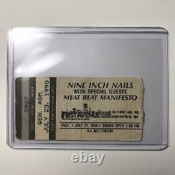 Nine Inch Nails First Avenue Minneapolis Concert Ticket Stub Vintage July 1990