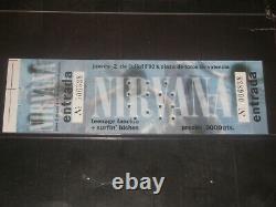 Nirvana 1992 Concert Ticket Stubjuly 2,1992plaza De Torosvalencia Spain