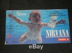 Nirvana 1992 Concert Ticket Stuble Zenith Paris France6/24/92kurt Cobain