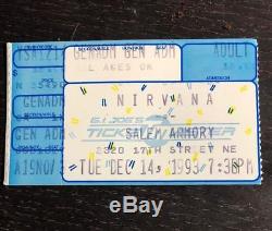 Nirvana 1993 Concert Ticket Stub Salem Armory December 14,1993 Salem Oregon