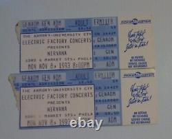 Nirvana 1993 In Utero Pair of Philly Concert Ticket Stubs Kurt Cobain Dave Grohl