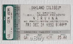 Nirvana 1993 New Years Eve Concert Poster, Ticket Stub & Sign Oakland Coliseum
