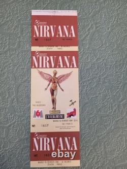Nirvana 1994 Paris Concert Ticket In Utero Tour Unused