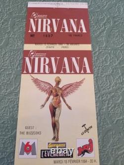Nirvana 1994 Paris Concert Ticket In Utero Tour Unused