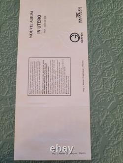 Nirvana 1994 Paris Concert Ticket In Utero Tour Unused
