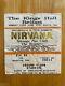 Nirvana Concert Ticket Stub, Kings Hall Belfast, Genuine Original 22nd June 1992